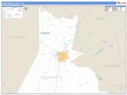 Greensville County, VA <br /> Wall Map <br /> Zip Code <br /> Basic Style 2025 Map