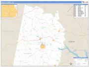 Halifax County, VA <br /> Wall Map <br /> Zip Code <br /> Basic Style 2025 Map