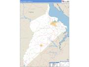 Isle of Wight County, VA <br /> Wall Map <br /> Zip Code <br /> Basic Style 2025 Map