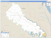 King William County, VA <br /> Wall Map <br /> Zip Code <br /> Basic Style 2025 Map
