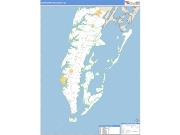 Northampton County, VA <br /> Wall Map <br /> Zip Code <br /> Basic Style 2025 Map