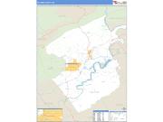 Pulaski County, VA <br /> Wall Map <br /> Zip Code <br /> Basic Style 2025 Map