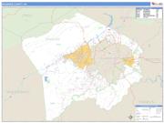 Roanoke County, VA <br /> Wall Map <br /> Zip Code <br /> Basic Style 2024 Map