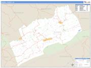 Russell County, VA <br /> Wall Map <br /> Zip Code <br /> Basic Style 2025 Map
