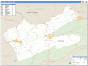Tazewell County, VA <br /> Wall Map <br /> Zip Code <br /> Basic Style 2025 Map