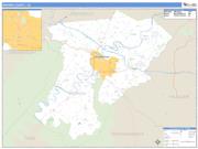 Warren County, VA <br /> Wall Map <br /> Zip Code <br /> Basic Style 2025 Map