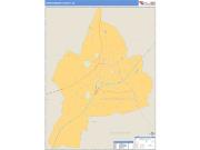 Harrisonburg County, VA <br /> Wall Map <br /> Zip Code <br /> Basic Style 2025 Map