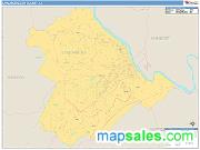 Lynchburg City County, VA <br /> Wall Map <br /> Zip Code <br /> Basic Style 2025 Map