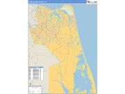 Virginia Beach County, VA <br /> Wall Map <br /> Zip Code <br /> Basic Style 2025 Map