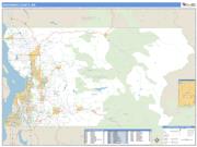 Snohomish County, WA <br /> Wall Map <br /> Zip Code <br /> Basic Style 2025 Map