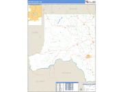 Whitman County, WA <br /> Wall Map <br /> Zip Code <br /> Basic Style 2025 Map