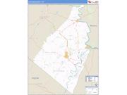 Jefferson County, WV <br /> Wall Map <br /> Zip Code <br /> Basic Style 2025 Map
