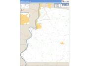 Marshall County, WV <br /> Wall Map <br /> Zip Code <br /> Basic Style 2025 Map