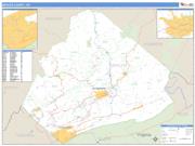 Mercer County, WV <br /> Wall Map <br /> Zip Code <br /> Basic Style 2025 Map