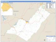Mineral County, WV <br /> Wall Map <br /> Zip Code <br /> Basic Style 2025 Map