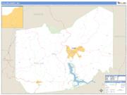 Taylor County, WV <br /> Wall Map <br /> Zip Code <br /> Basic Style 2025 Map