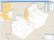 Wood County, WV <br /> Wall Map <br /> Zip Code <br /> Basic Style 2025 Map