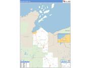 Ashland County, WI <br /> Wall Map <br /> Zip Code <br /> Basic Style 2025 Map