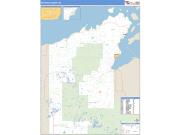 Bayfield County, WI <br /> Wall Map <br /> Zip Code <br /> Basic Style 2025 Map