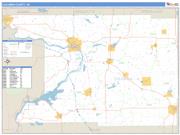 Columbia County, WI <br /> Wall Map <br /> Zip Code <br /> Basic Style 2025 Map