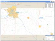 Eau Claire County, WI <br /> Wall Map <br /> Zip Code <br /> Basic Style 2025 Map