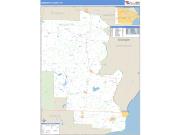 Marinette County, WI <br /> Wall Map <br /> Zip Code <br /> Basic Style 2025 Map