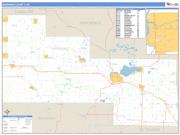 Shawano County, WI <br /> Wall Map <br /> Zip Code <br /> Basic Style 2025 Map
