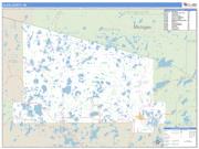 Vilas County, WI <br /> Wall Map <br /> Zip Code <br /> Basic Style 2025 Map