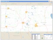 Waushara County, WI <br /> Wall Map <br /> Zip Code <br /> Basic Style 2025 Map