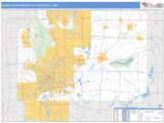 Akron <br /> Wall Map <br /> Basic Style 2025 Map