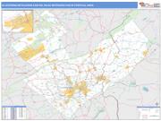 Allentown-Bethlehem-Easton <br /> Wall Map <br /> Basic Style 2025 Map