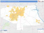 Auburn-Opelika <br /> Wall Map <br /> Basic Style 2025 Map