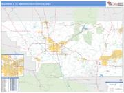 Bakersfield <br /> Wall Map <br /> Basic Style 2025 Map
