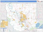 Baton Rouge <br /> Wall Map <br /> Basic Style 2025 Map