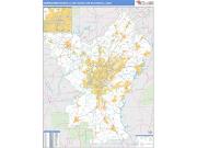 Birmingham-Hoover <br /> Wall Map <br /> Basic Style 2025 Map