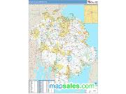 Brockton <br /> Wall Map <br /> Basic Style 2025 Map