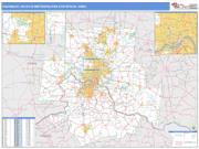 Cincinnati <br /> Wall Map <br /> Basic Style 2025 Map