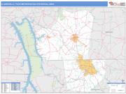 Clarksville <br /> Wall Map <br /> Basic Style 2025 Map