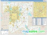Dallas <br /> Wall Map <br /> Basic Style 2025 Map