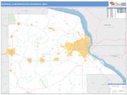 Dubuque <br /> Wall Map <br /> Basic Style 2025 Map