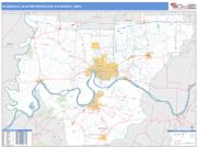Evansville <br /> Wall Map <br /> Basic Style 2025 Map