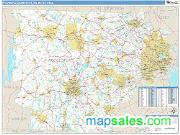 Fitchburg-Leominster <br /> Wall Map <br /> Basic Style 2025 Map