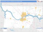 Florence-Muscle Shoals <br /> Wall Map <br /> Basic Style 2025 Map