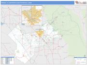 Fresno <br /> Wall Map <br /> Basic Style 2025 Map