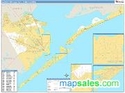 Galveston-Texas City <br /> Wall Map <br /> Basic Style 2025 Map