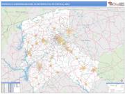 Greenville-Anderson-Mauldin <br /> Wall Map <br /> Basic Style 2024 Map