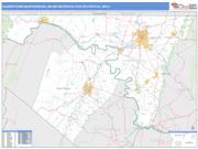 Hagerstown-Martinsburg <br /> Wall Map <br /> Basic Style 2025 Map