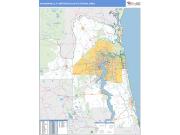 Jacksonville <br /> Wall Map <br /> Basic Style 2025 Map