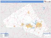 Killeen-Temple <br /> Wall Map <br /> Basic Style 2025 Map