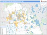 Lakeland-Winter Haven <br /> Wall Map <br /> Basic Style 2025 Map